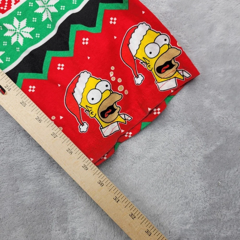 Simpsons Pants Men‎ Medium Sleep Pajamas PJs Lounge Homer Santa Duff Christmas M